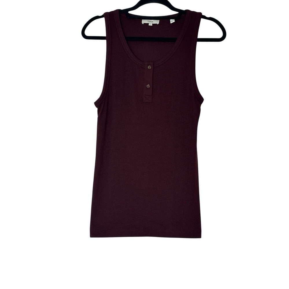 Vince Top Women's Large Pullover Sleeveless Stretch Designer Basic Classic NWOT